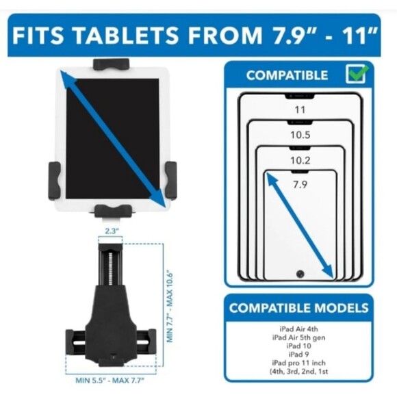 Mount-It! Secure Universal Tablet POS Locking Tablet Stand MI-3784 NWT - Picture 4 of 9
